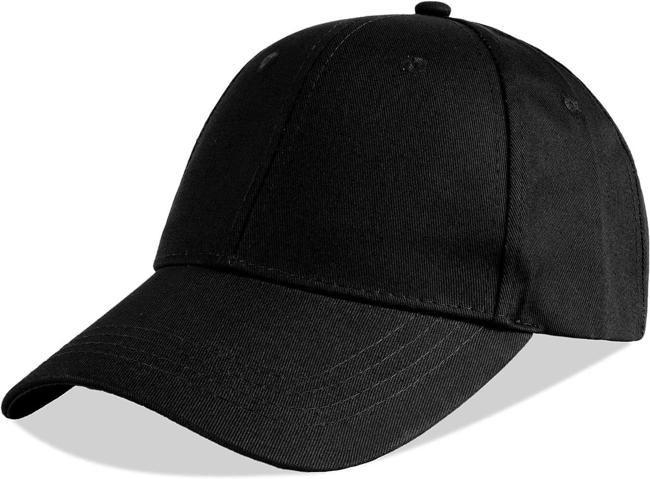 LANGZHEN Unisex Baseball Cap 100% Cotton Fits Men Women Washed Denim Adjustable Dad Hat