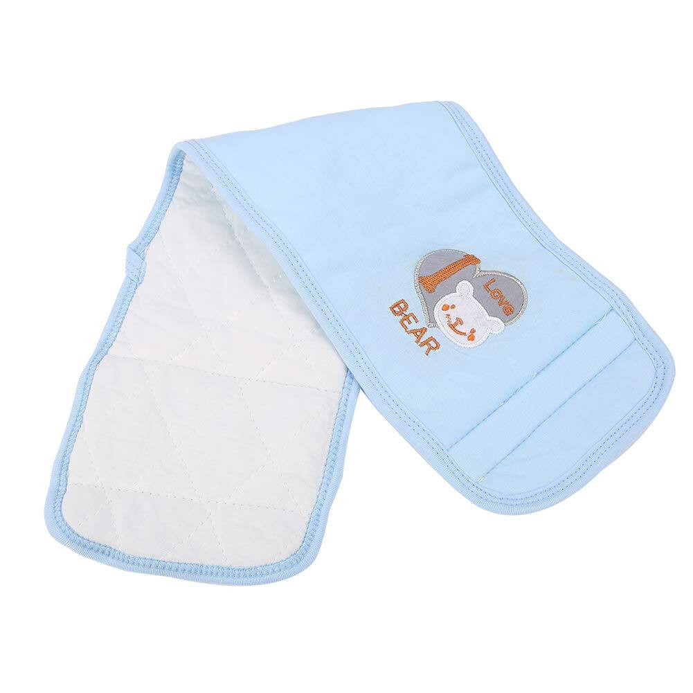 Haosie Baby Belly Button Band, Infant Belly Protector, Cotton Umbilical Hernia Belt for Toddler Boys Girls (22 X 6.3 In)(Light Blue)