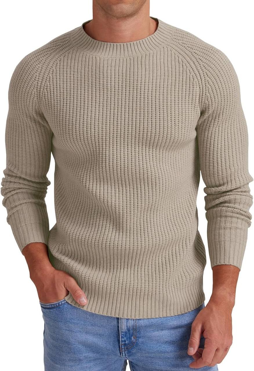 Sailwind Men's Crewneck Casual Sweater Structured Knit Soft Casual Pullover Sweater