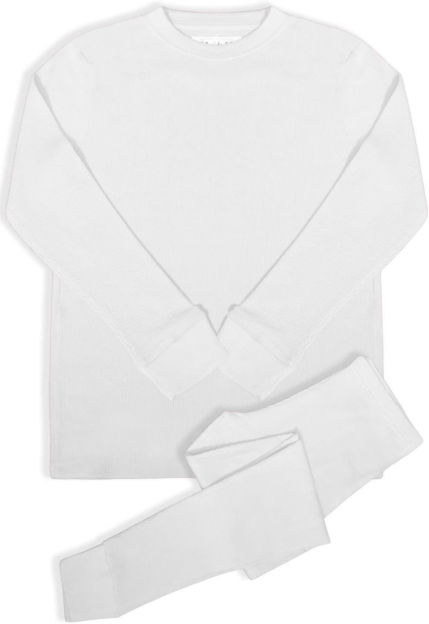 BASICO Women's 2pc Long John Thermal Underwear Set 100% Cotton