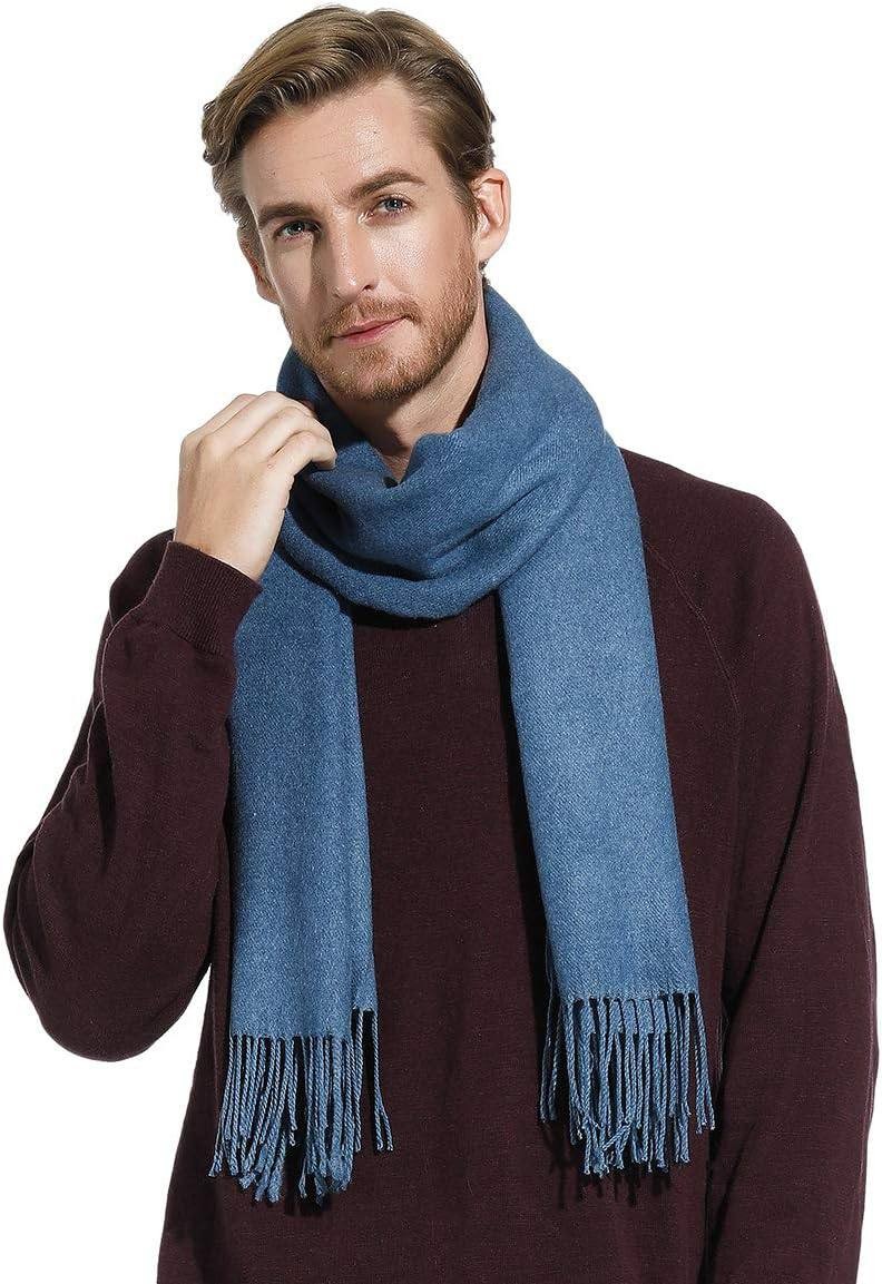 Thick Plain Scarf for Women Men Lady Soft Cashmere Shawls Long Warm Scarves Large Size