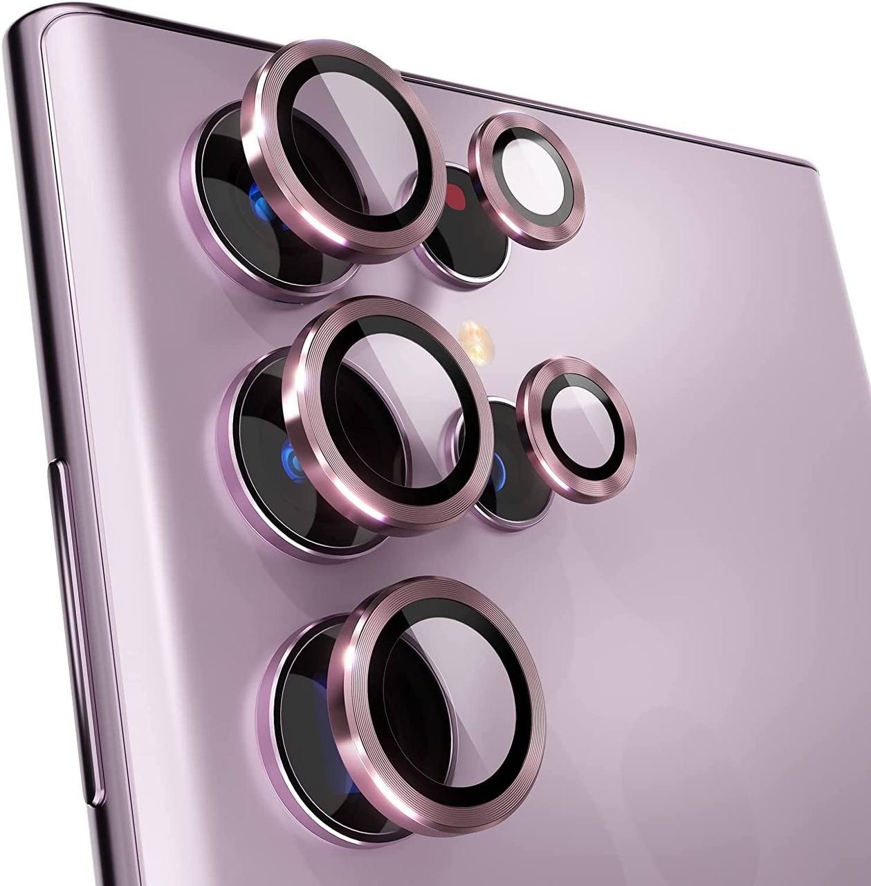 Choiche for Samsung Galaxy S23 Ultra Camera Lens Protector, Scratch-Resistant Tempered Glass with Alloy Edge Camera Cover Screen Protector Decoration Accessories for S23 Ultra 5G 2023 - Burgundy