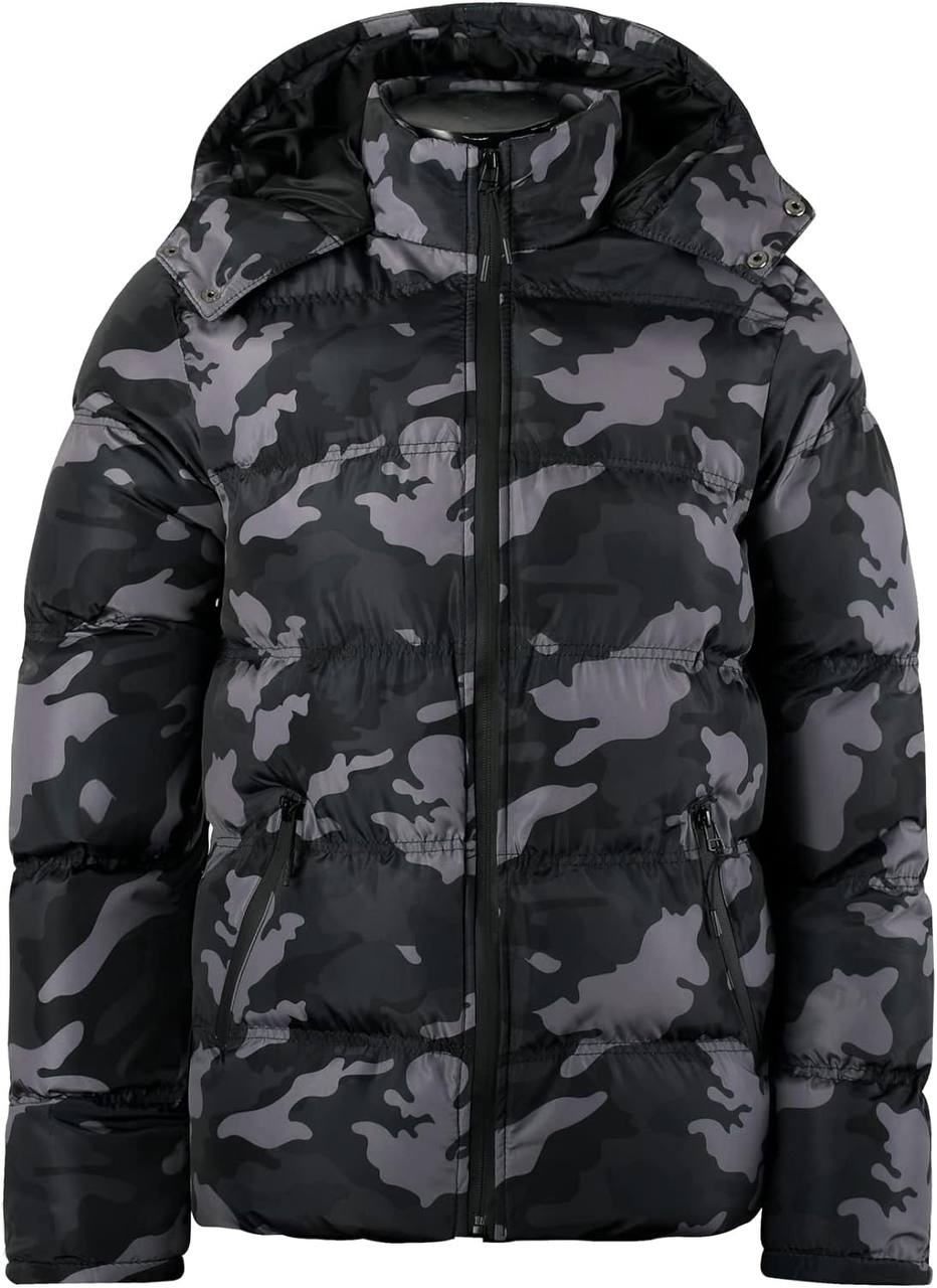 Mens Puffer Jacket Warm Winter Jackets Water-Resistant Coat